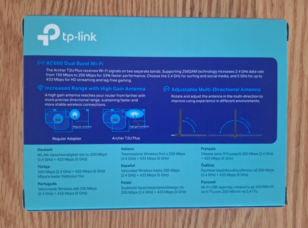 TP-Link AC600 USB WiFi Adapter for PC (Archer T2U Plus) Wireless Network Adapter