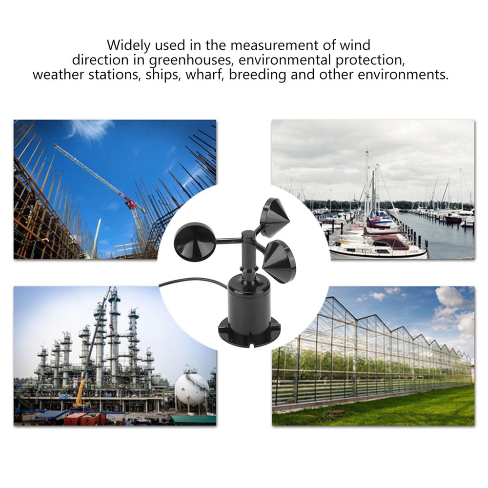 0-70m/s Environment Signal Output Pulse Type Three Cups Wind Speed Sensor WT