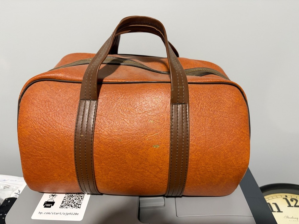 Vintage Sears Roebuck Adding Machine. Burnt Orange. With original case