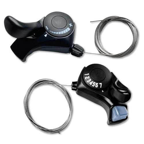 Bike 7 Speed Shifter，3X7 Thumb Gear Shifters，One Pair TX-30 Lever and