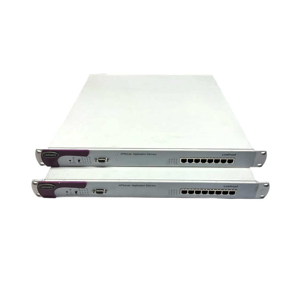 Pair Radware APSolute LinkProof Application Delivery 8 FE Port Load Balancer