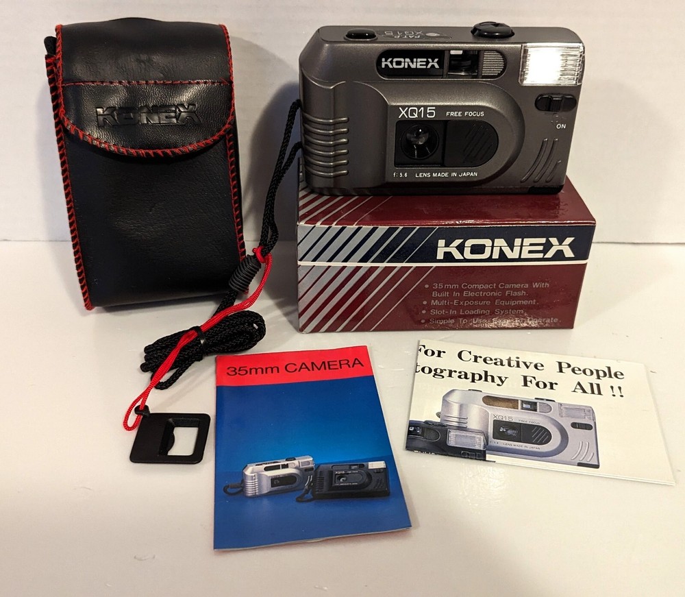 Konex 35mm XQ15 Free Focus Compact Camera w/Case & Paperwork