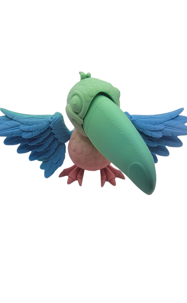3D Printed Toucan Toy Figurine