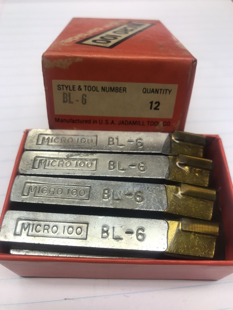 2 pcs.  BL-6 MICRO100 BRAZED TOOL BITS (loc stk)