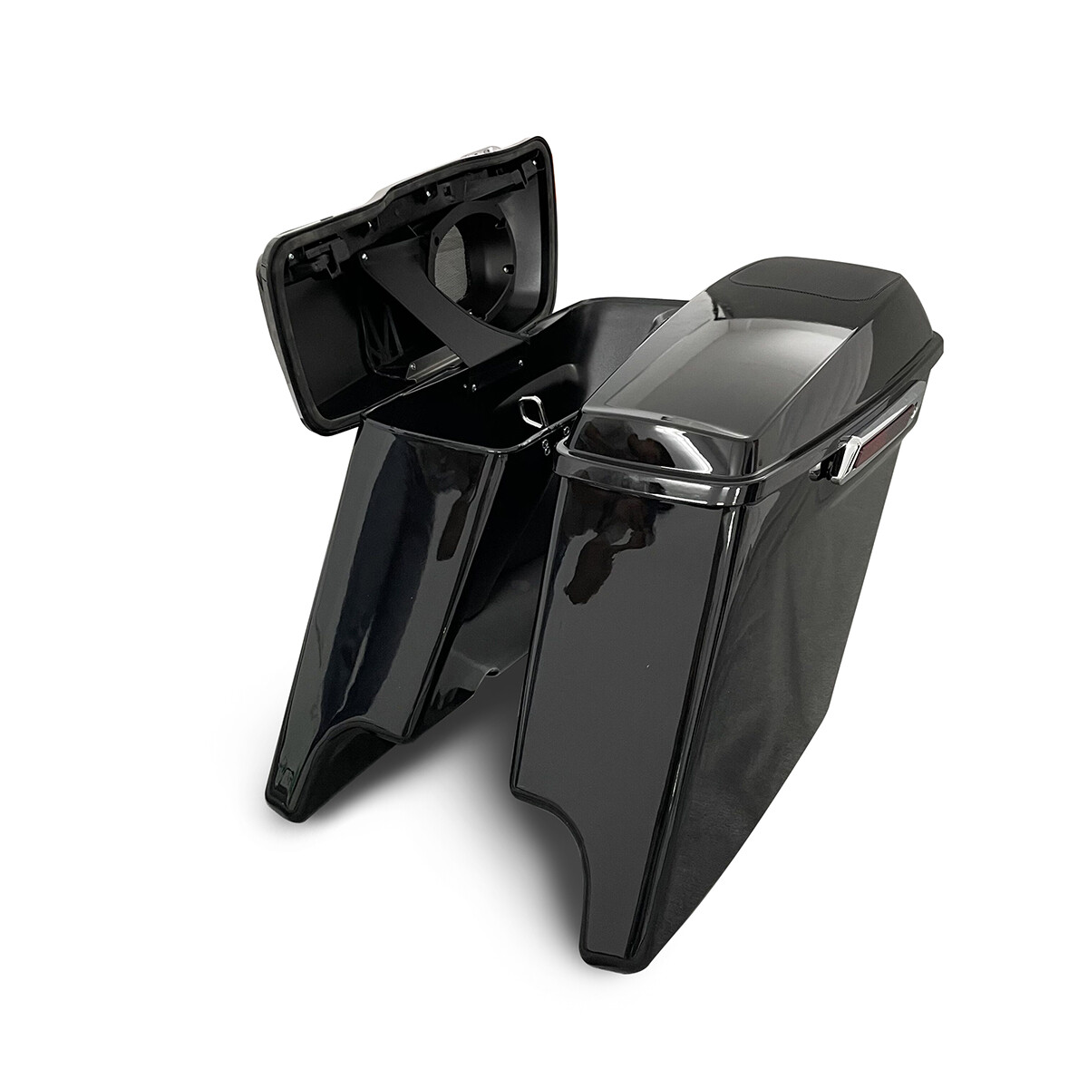 5" Stretched Extended Hard Saddlebags w/ 6x9" Speaker Lid For Harley Touring 14+