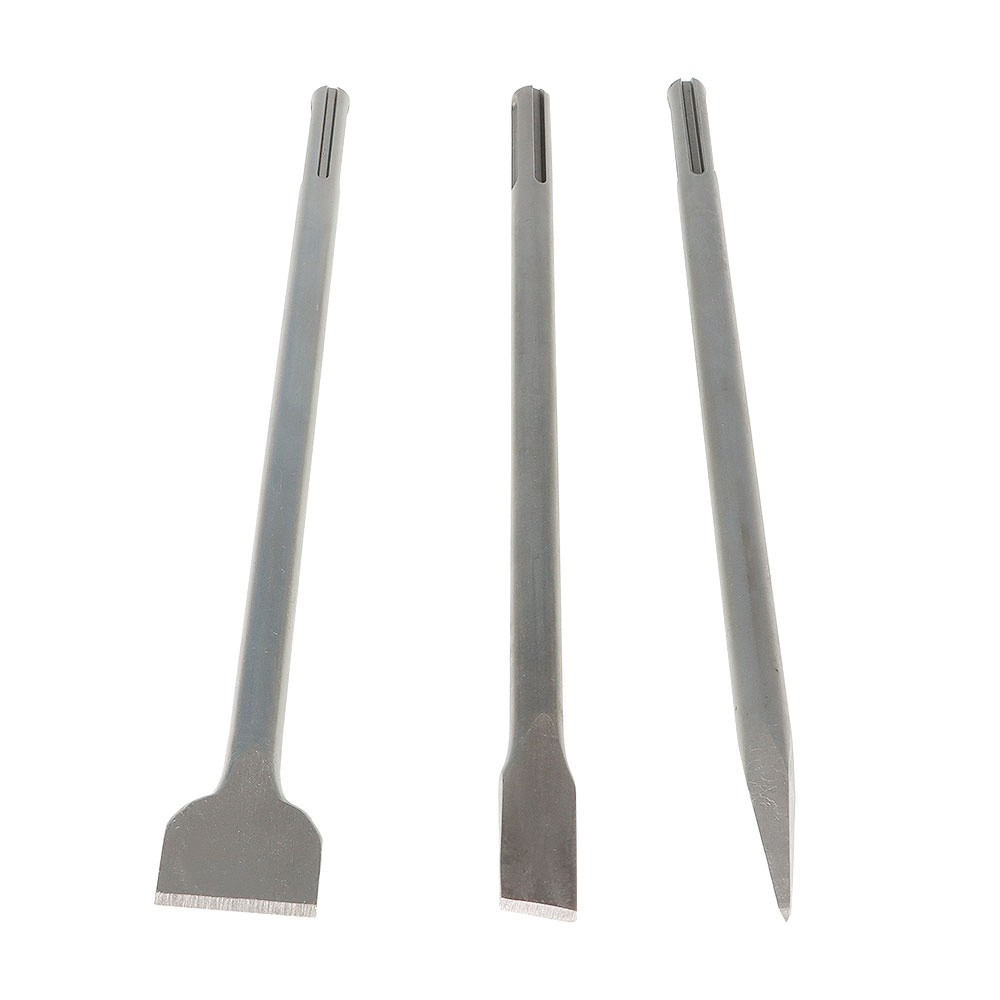 3 Pack SDS Max Chisel Rotary Hammer Drill Chisel Bits Set For Drilling