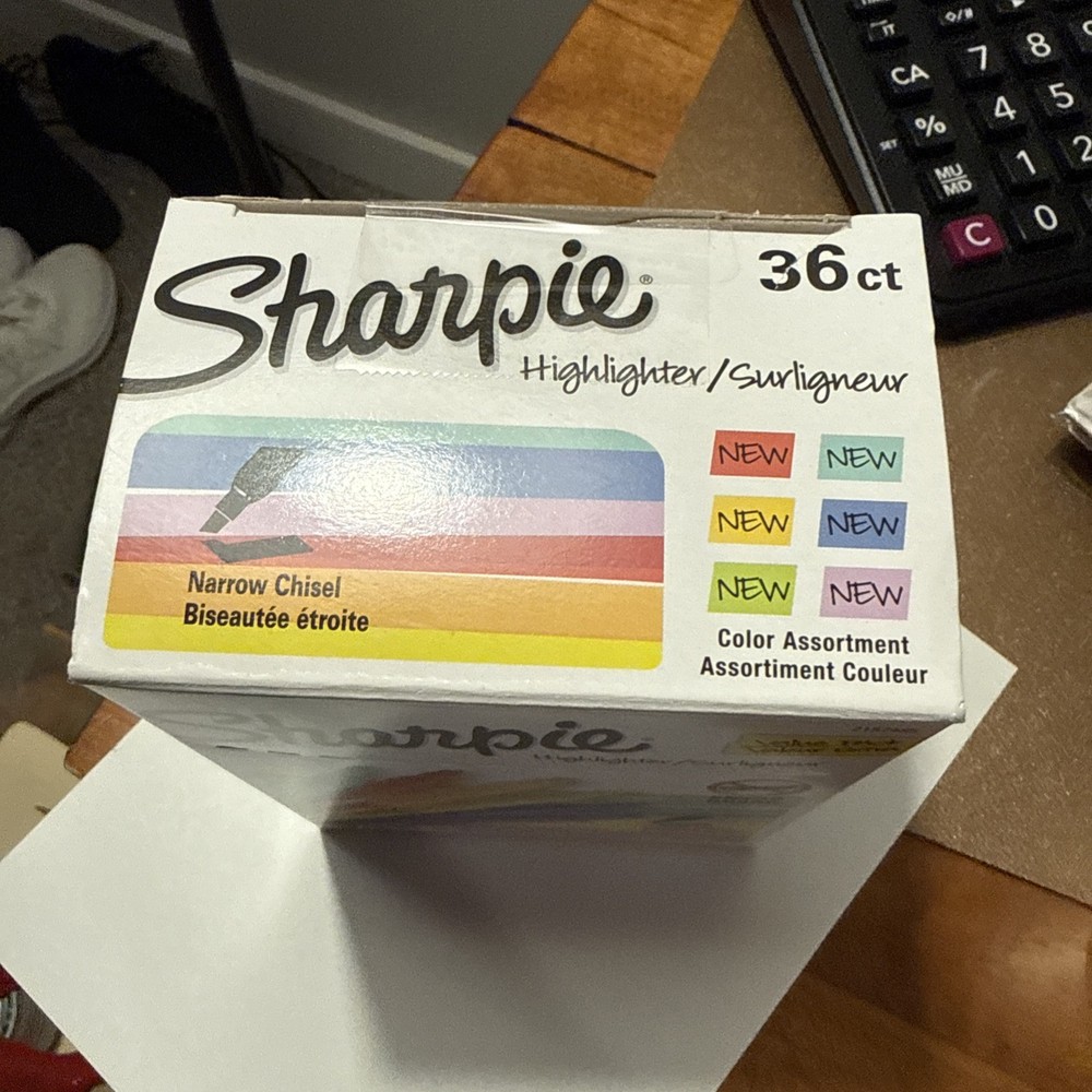 Sharpie 2157485 Pocket Style Chisel Tip Highlighters - Assorted (36/PK) New