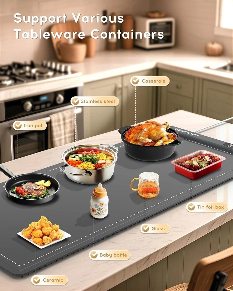 Portable 6-Level Temp Food Warming Mat