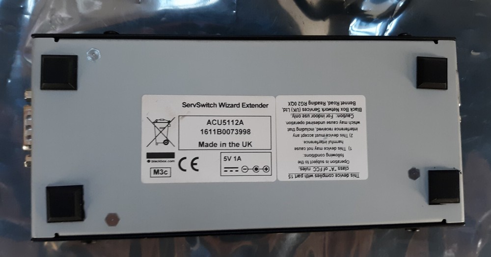 Black Box ServSwitch Wizard Extender Remote ACU5112A w/ VGA Cable
