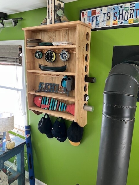 fly rod/reel display cabinet