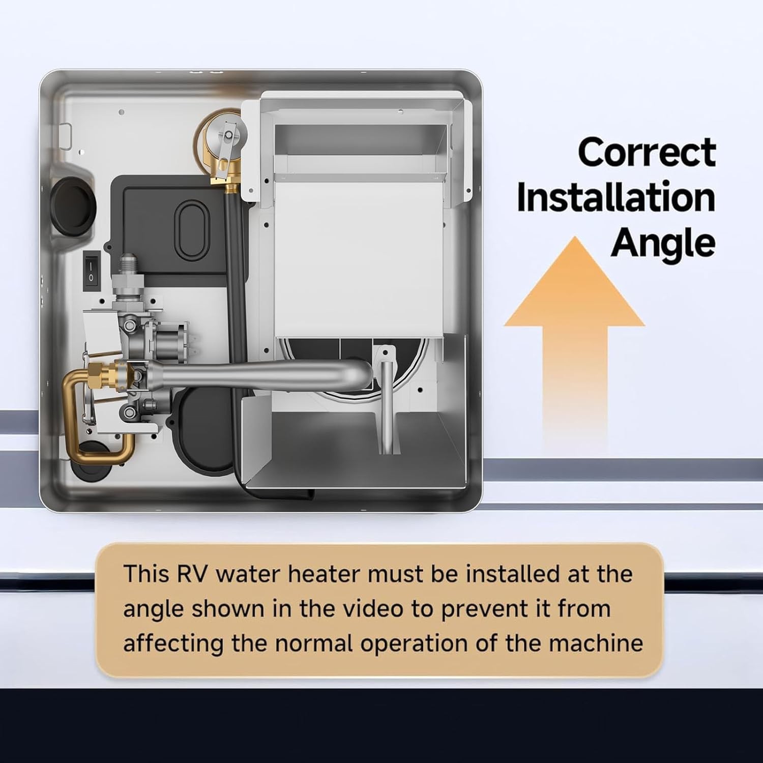 6 Gal RV Camper Tank Water Heater Propane, Electric or hybrid w/ 15"x15" Door