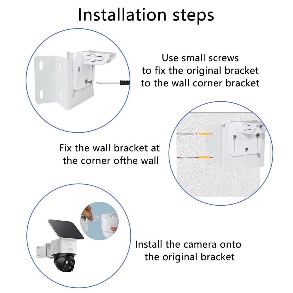 2 Pack Metal Mounting Corner Bracket for Security Camera, 2 Pack, 2 packs