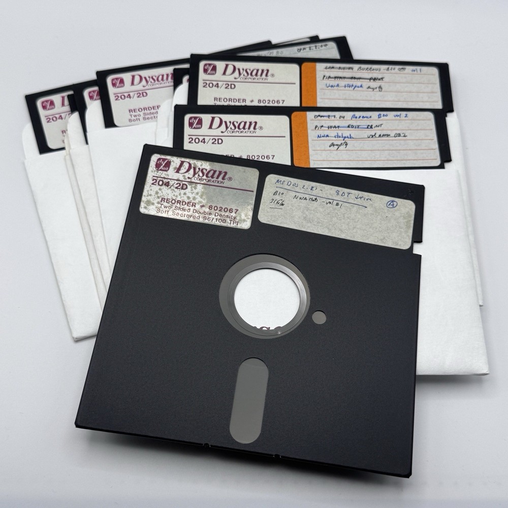 Dyson 204/2D 3M Diskettes 8 Floppy Disc 5.25 Untested AS IS