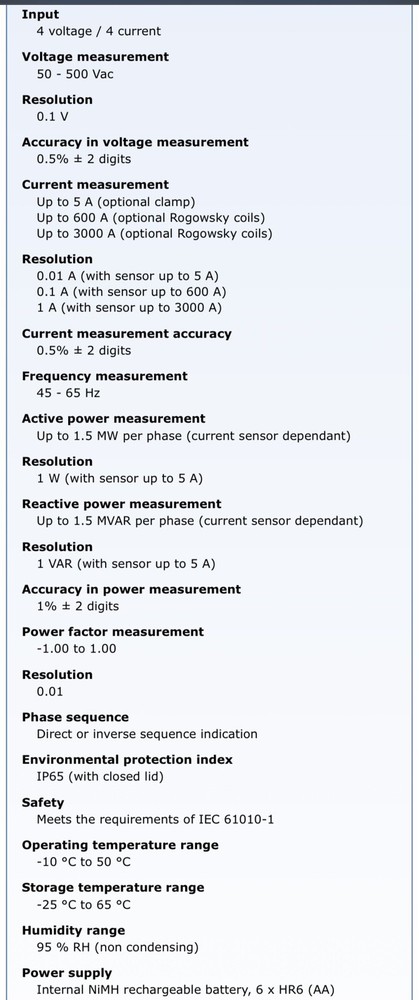 Megabras Tentech MAR-83s Three-Phase Power Quality Analyzer