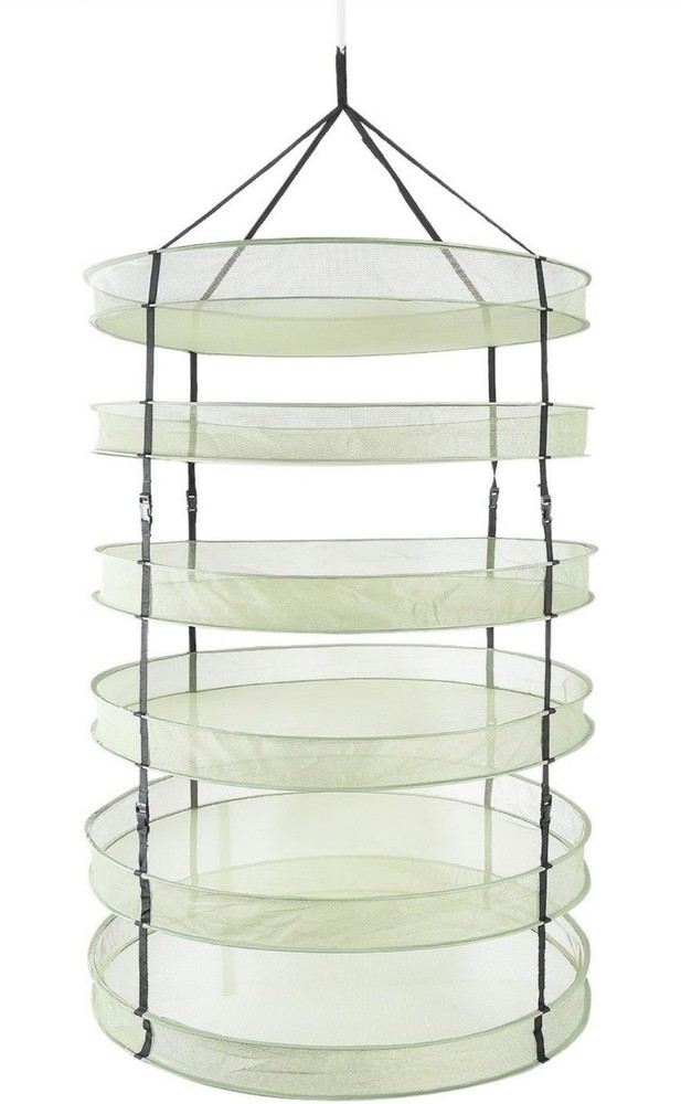 2-Pack iPower 3FT 6 Layer Hanging Dryer Rack Mesh Hydroponic Drying Rack Net