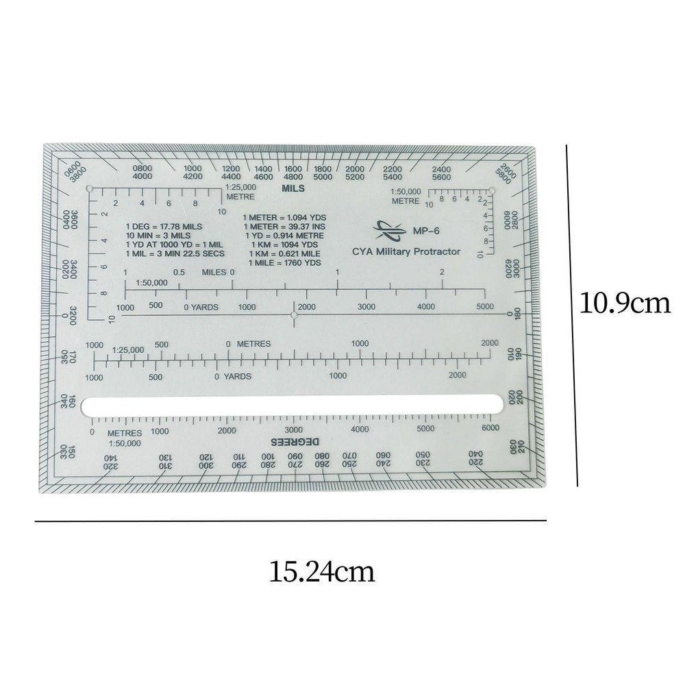 Square Protractor Ruler Map Protractor for Engineering Architecture Map Tool