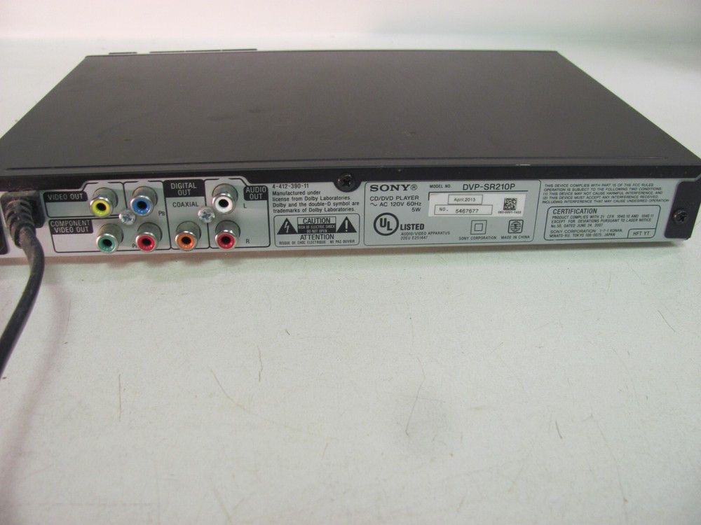 Sony DVP-SR210P DVD Player