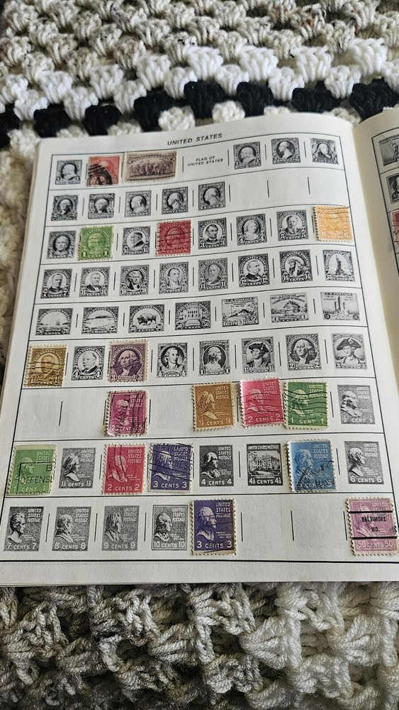 Monarch World Stamp Album Stamp Book With Stamps