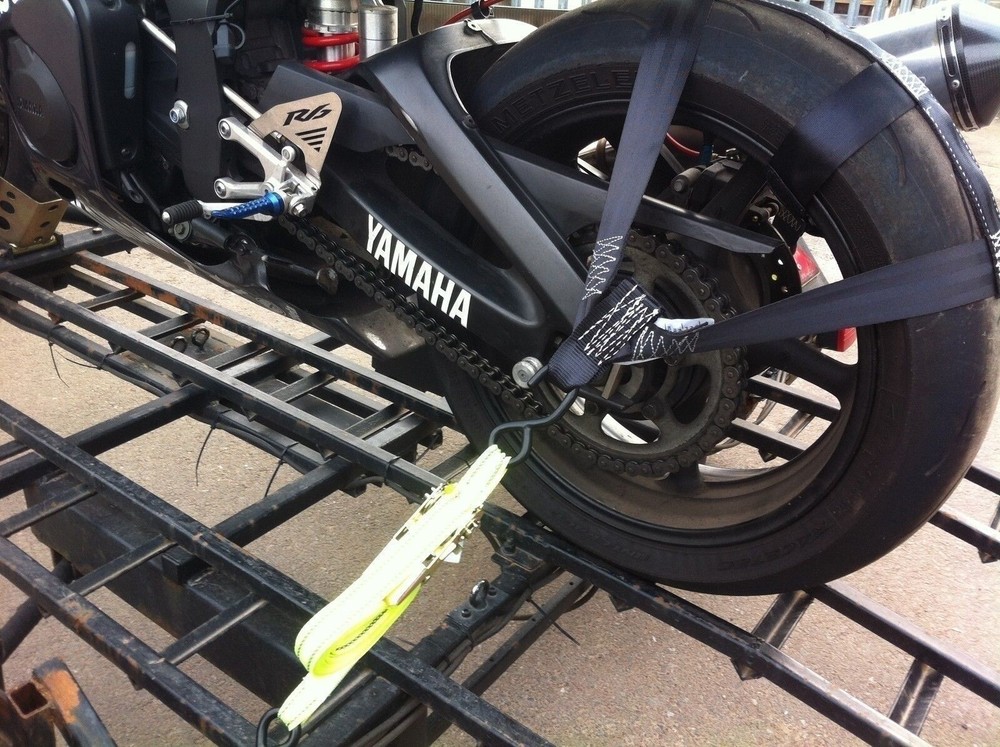 Motorcycle Transport Tie-Down Wheel Strap Light Strong Polyester webbing Strap