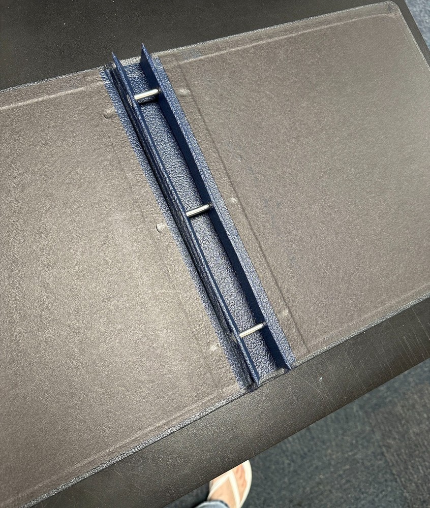 Vintage Navy Blue Stamp Binder/Album, Empty