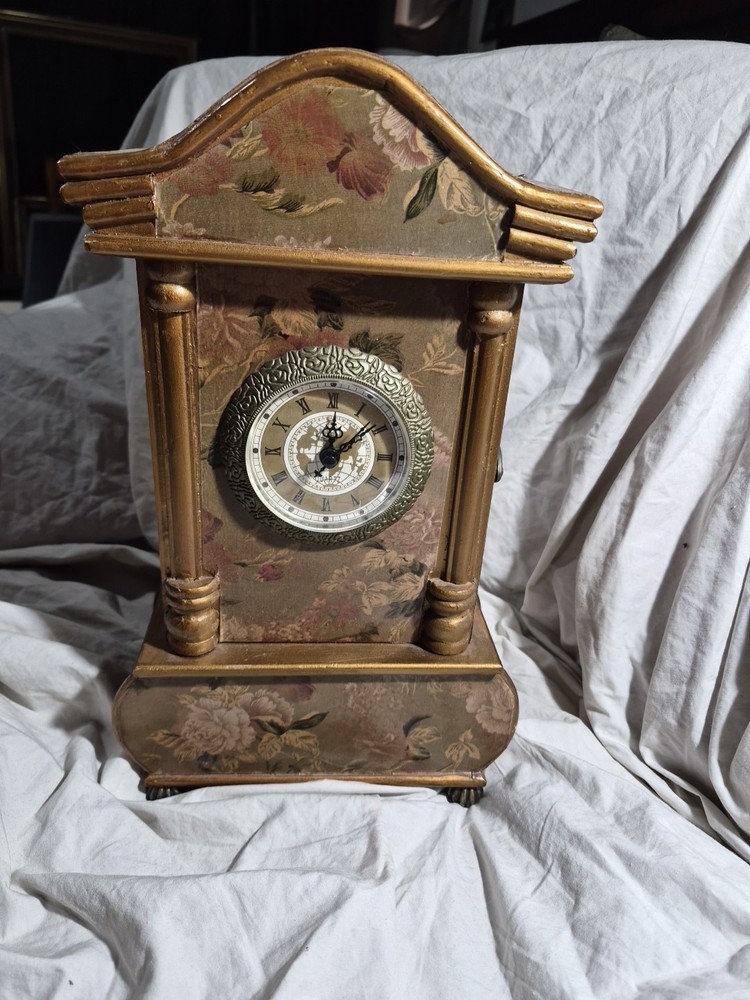Hand Crafted Quartz Clock With Storage Compartment