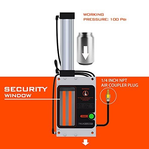 12oz/16oz Wall Mounted Pneumatic Can Crusher for Efficient Recycling, Automatic