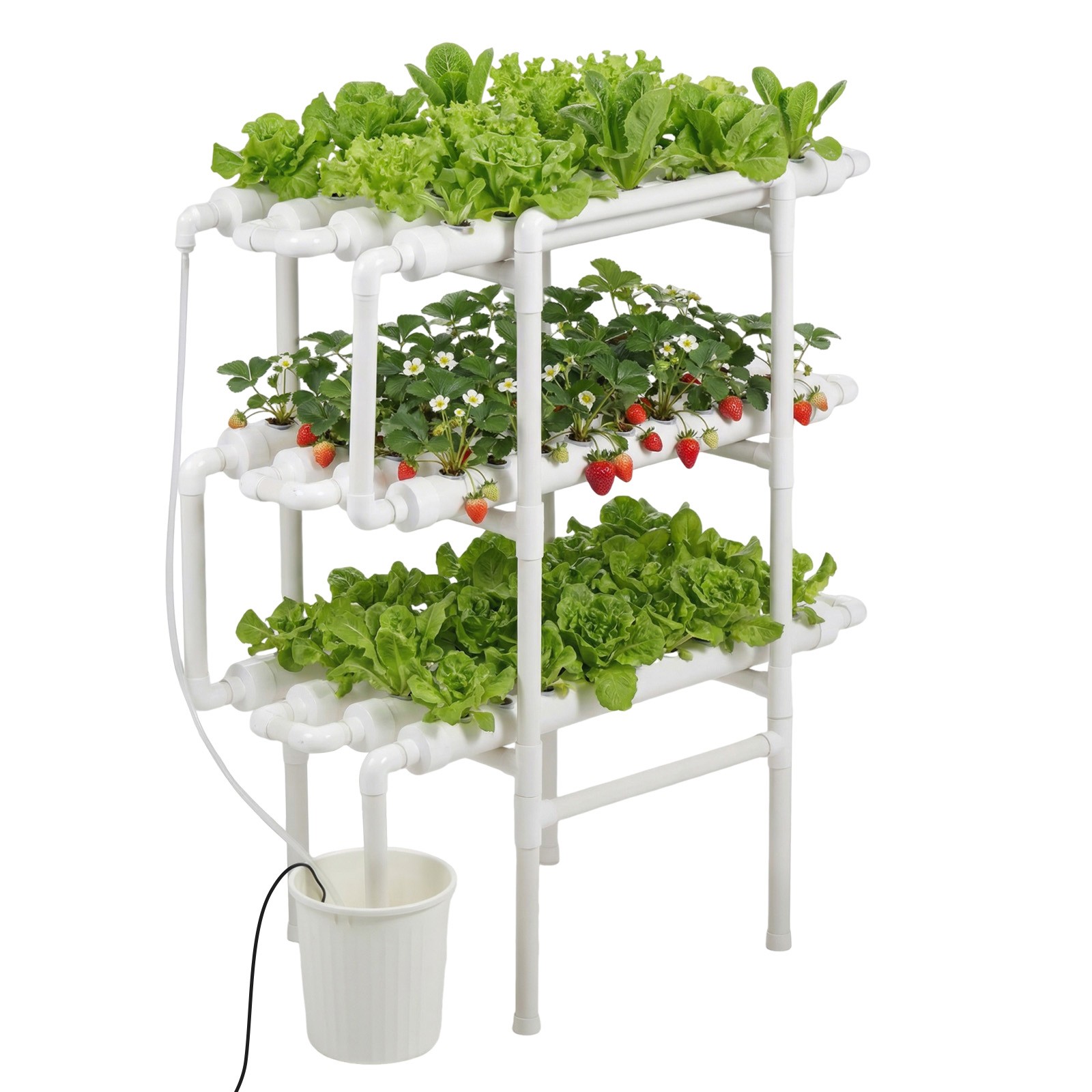 Uimoso Hydroponic Grow System 3 Layer 108 Planting Sites Hydroponic Growing Kit