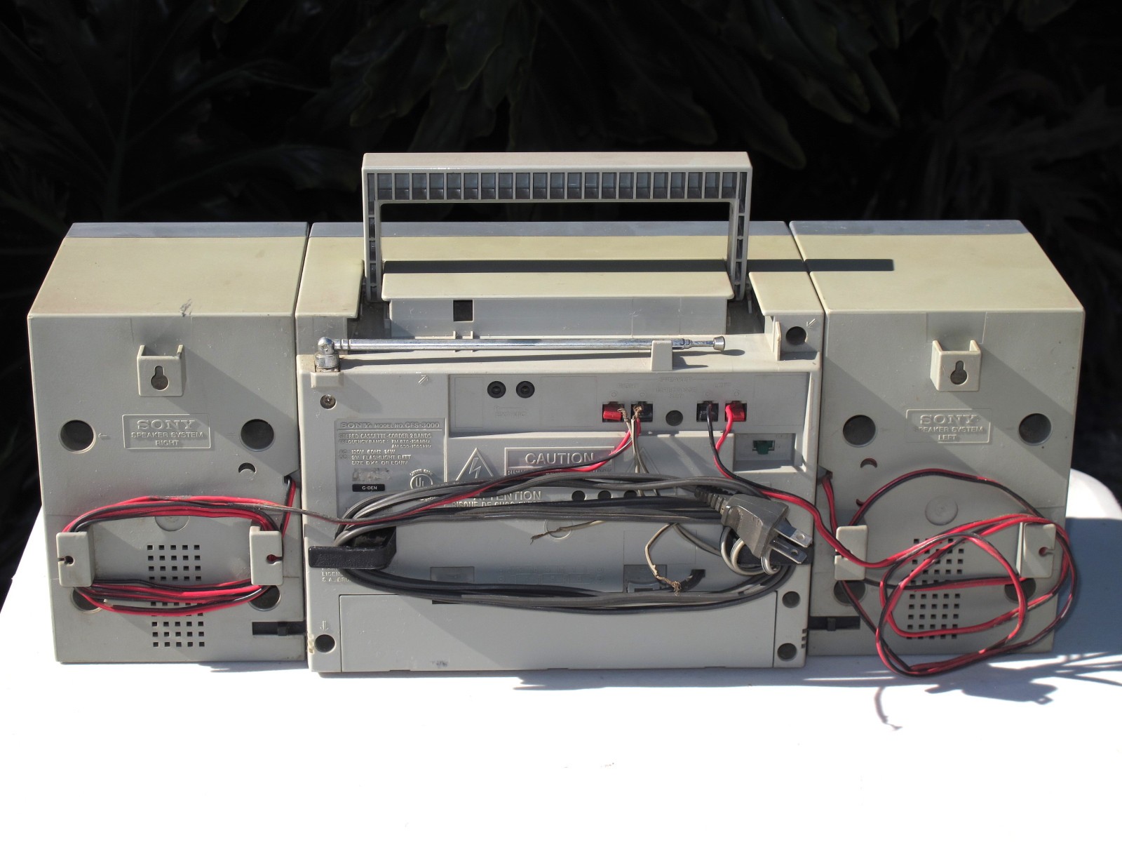 Vintage 80s Sony CFS-3000 Boombox Retro AM/FM Transound Stereo Cassette READ!