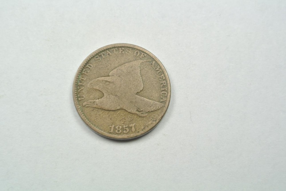 1857 Copper Nickel Flying Eagle Cent, VG Grade - C3313