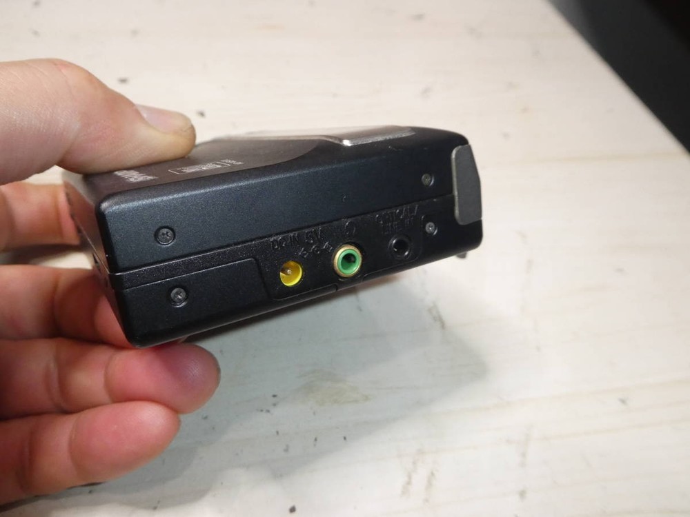 SHARP MD-MS100 MD Portable Recorder Black Mini Disc Player Tested Used