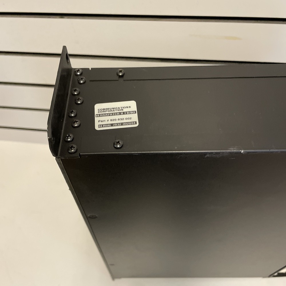 24x2 Audio Patch Bay Panel Rack Mount - COMMUNICATIONS CORPORATION - VERSAPATCH