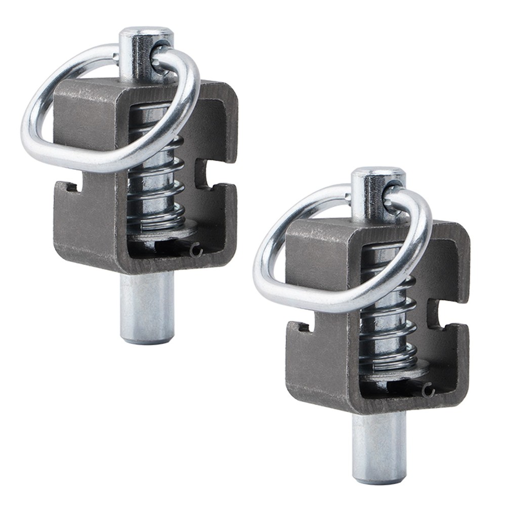 2PCS Universal Spring Car Trailer Gate Loaded Weld-On Spring Latch Lock Assembly