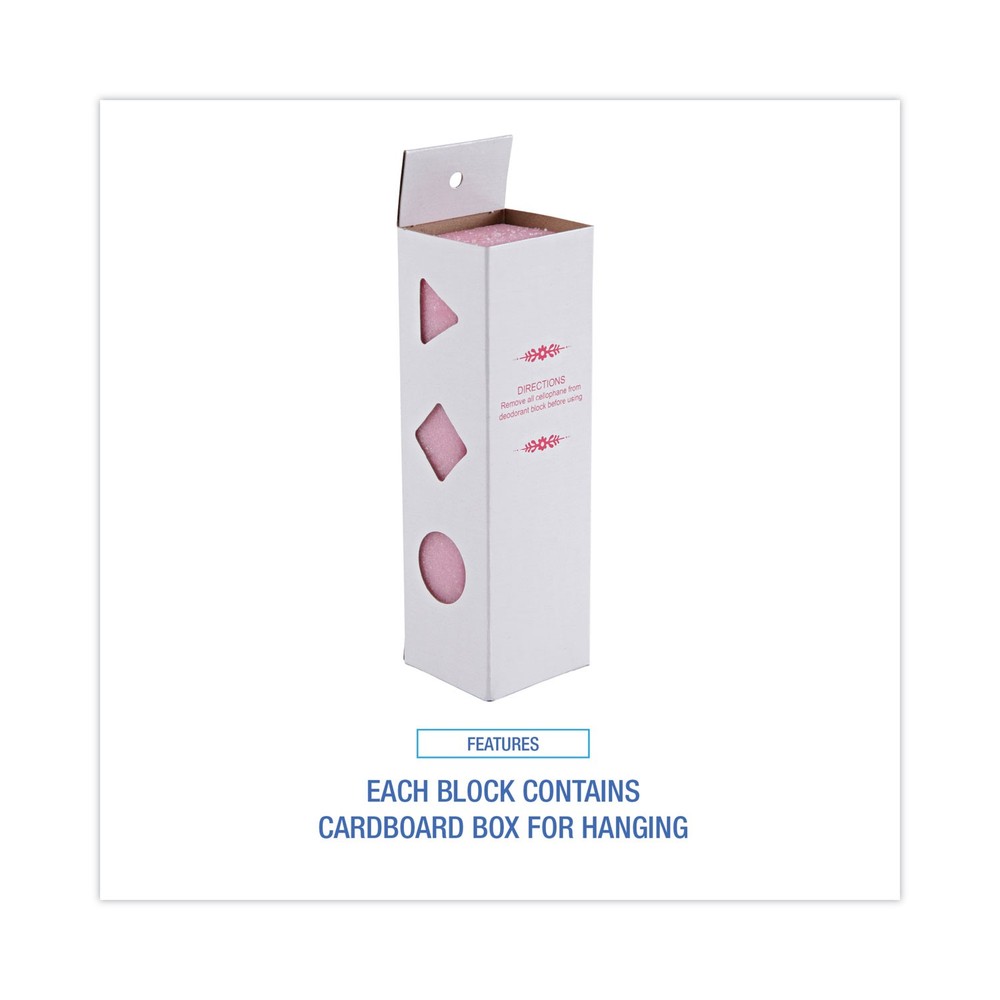 Boardwalk® Deodorizing Para Wall Blocks, 24oz, Pink, Cherry, 6/Box