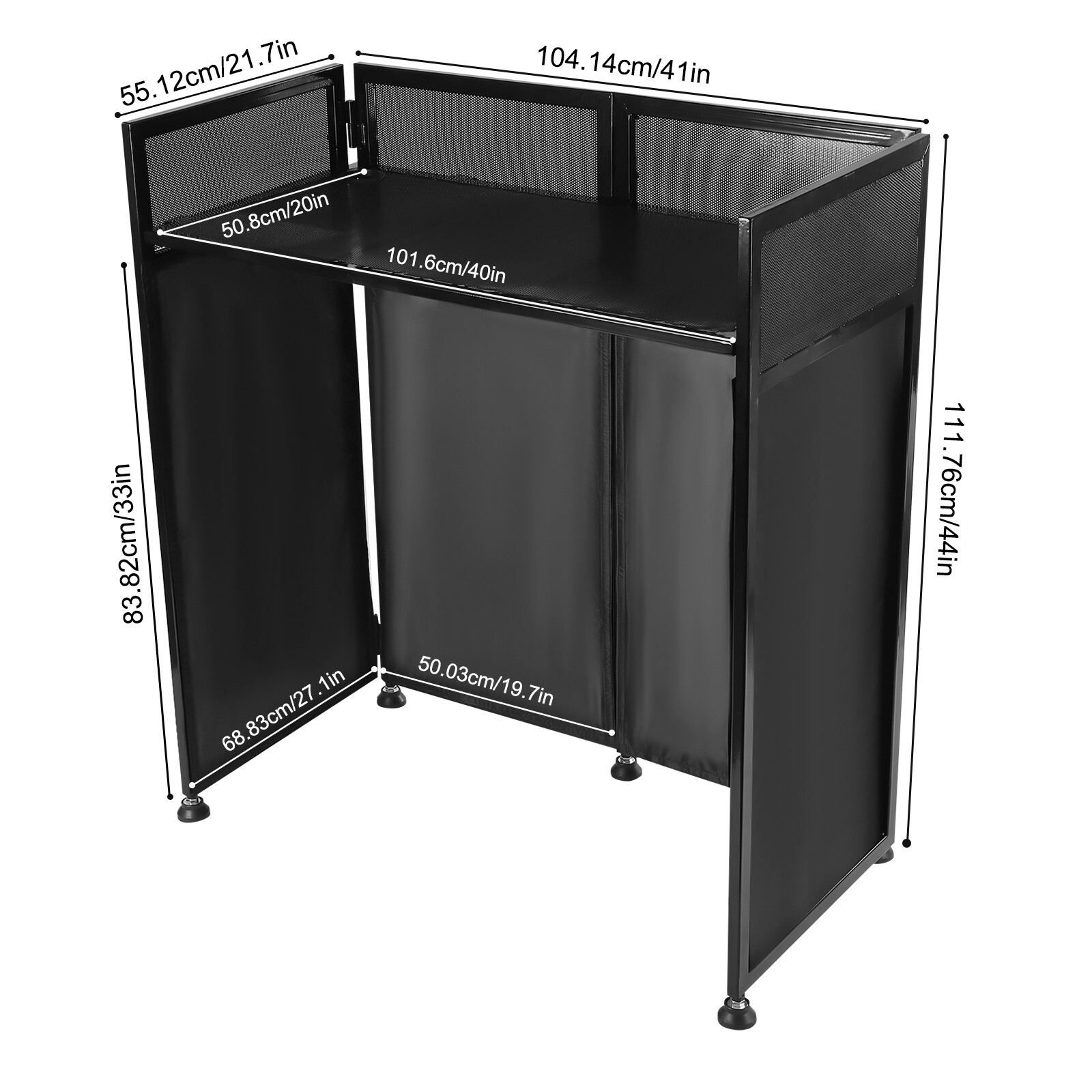 DJ Event Facade Scrim Metal Frame Booth+Travel Bag Case+20" x 40" Flat Table Top