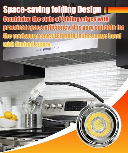 2Pcs 3W LED Light Bulbs Replacement for Awoco Range Hoods (6000K 6000k Cold