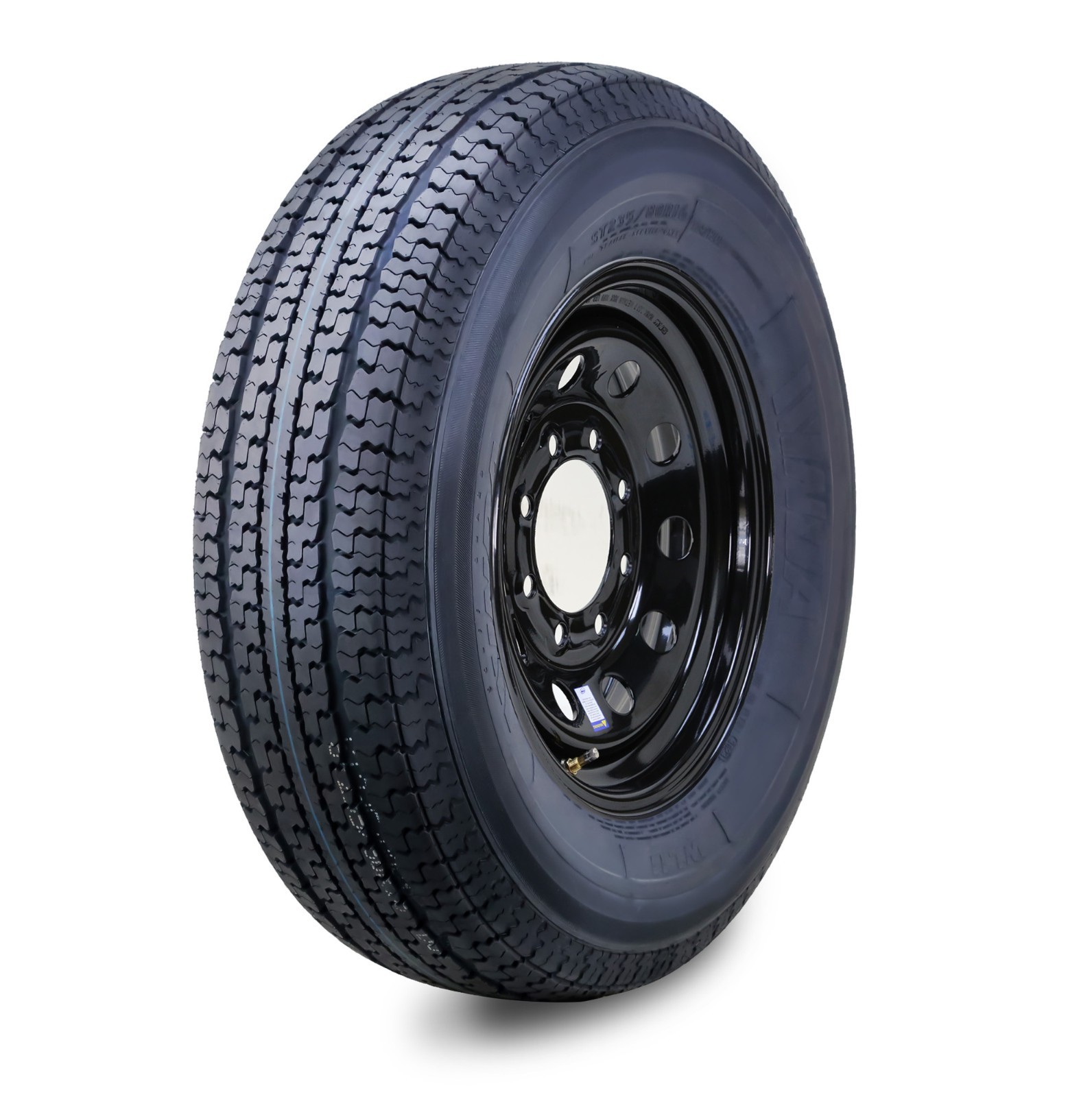 WINDA Trailer Tire Assembly ST235/80R16 10-Ply Black Mod Rim 8 Lug on 6.5"