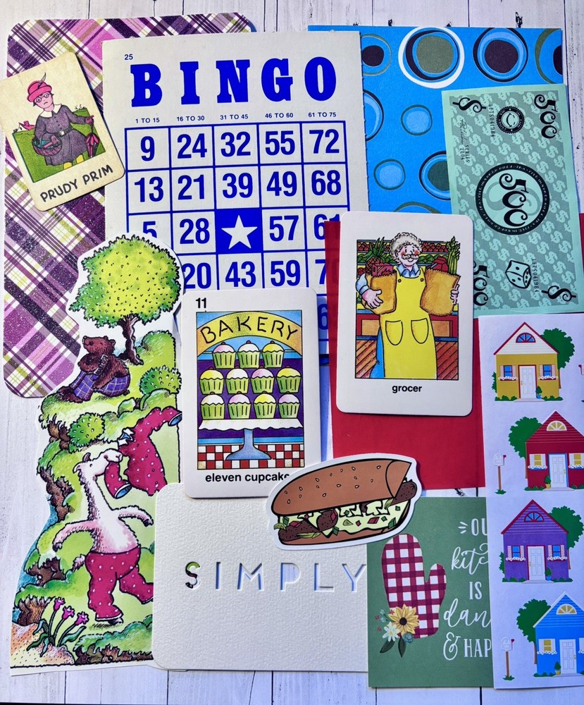 Whimsy Fun Ephemera Pack Various Pieces Junk Journal Scrapbooking