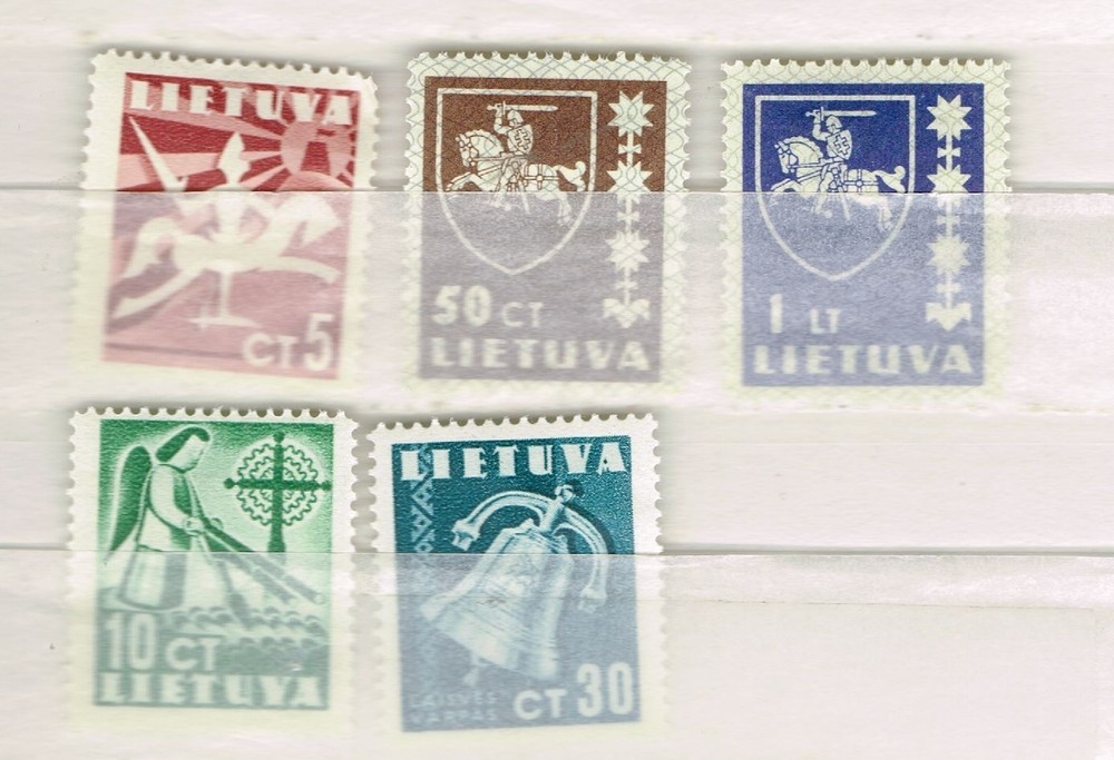 Lithuania Stamps:  5  Assorted Mint Hinged Postage  (11-088)