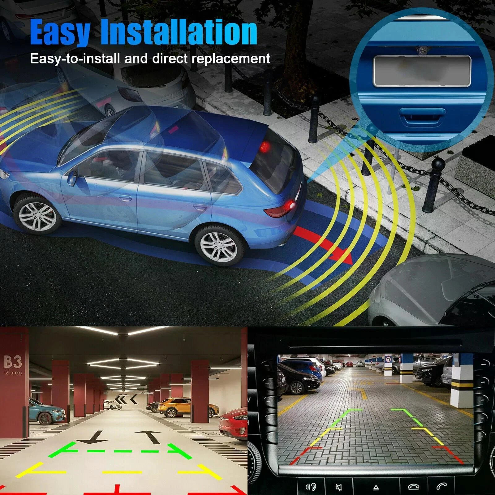 Rear View Backup Parking Camera for 2011 2012 2013 2014 Ford F-150 BL3Z-19G490-B