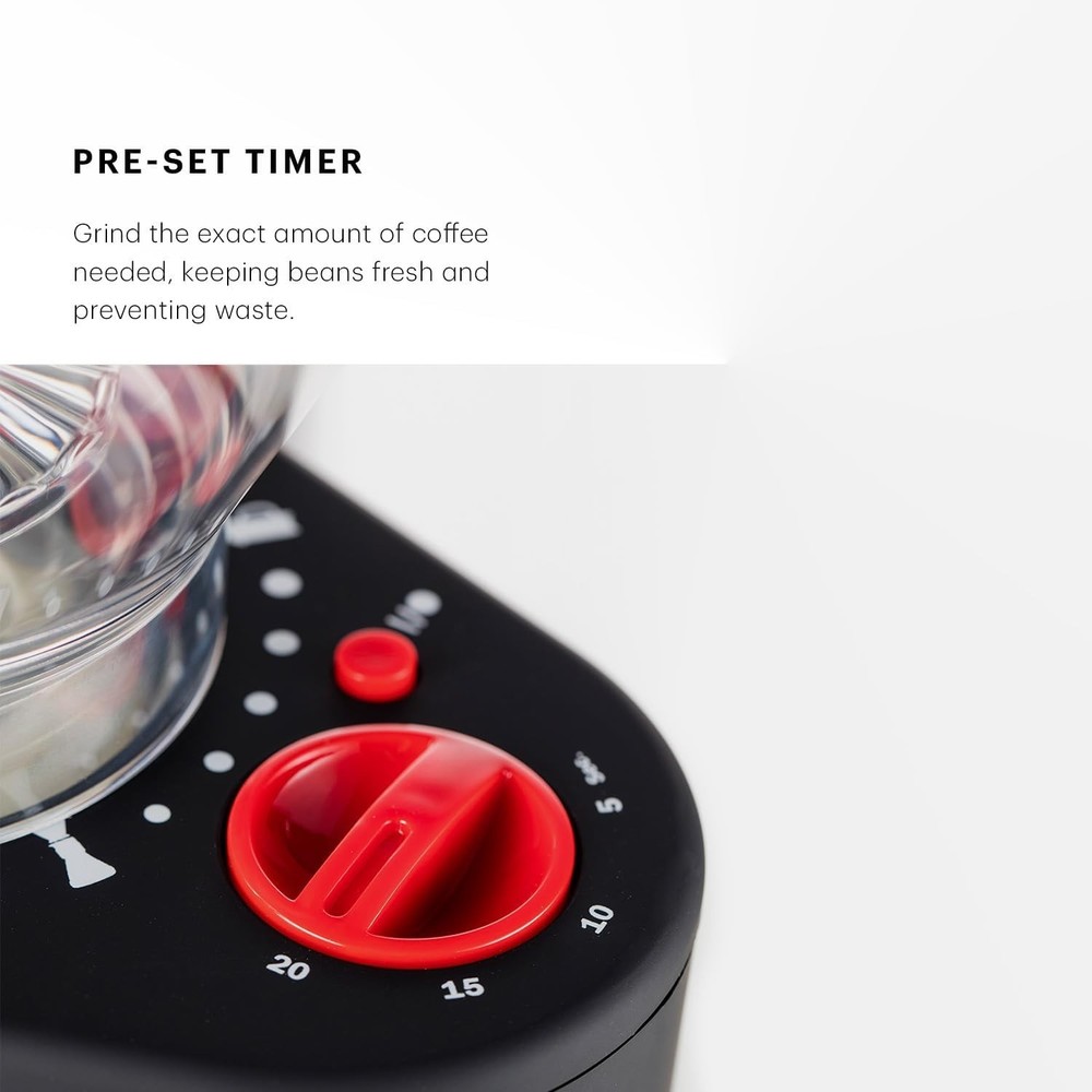High-Quality Conical Burr Coffee Grinder with Adjustable Timer & 12 Settings