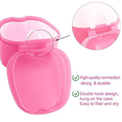 Denture Brush Retainer Case, Denture Case,Denture Cups Bath,Dentures Container