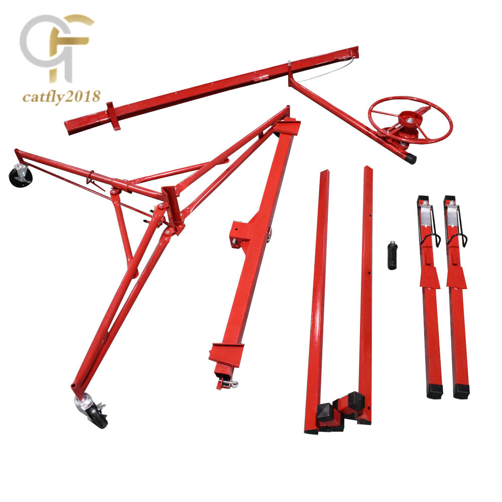 16FT Drywall Lift Plasterboard Panel Rolling Lifter Lockable 150lbs