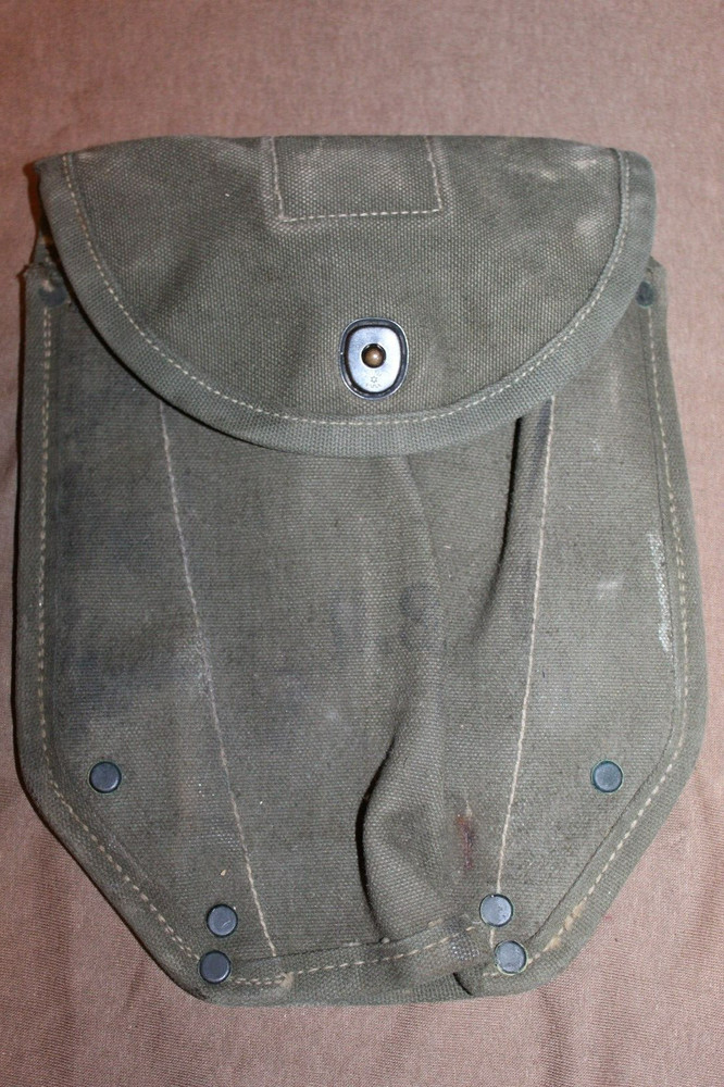 Original WW2 U.S. Army M1943 Folding Entrenching Tool OD Canvas Carrier/Cover