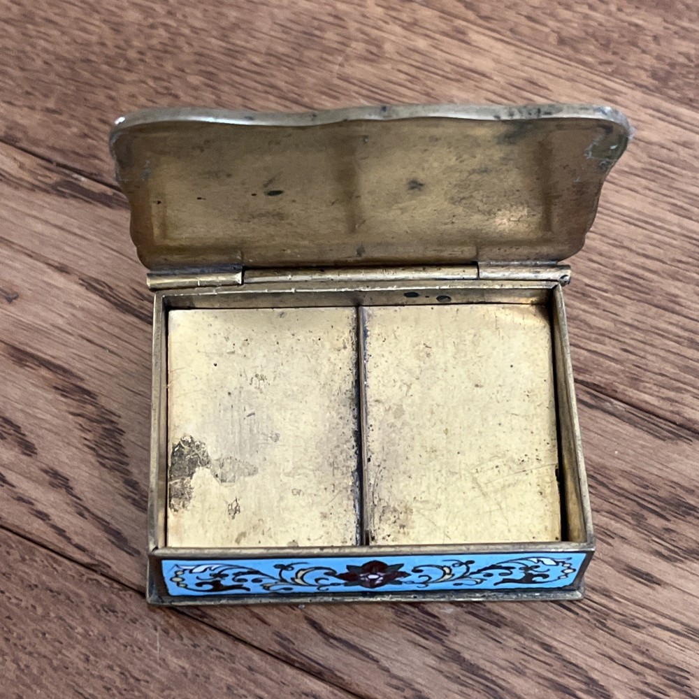 French Champleve Enamel Bronze Three Piece set