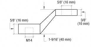 CRL GRP1BS Brushed Stainless Single Arm Post Mounted Fitting