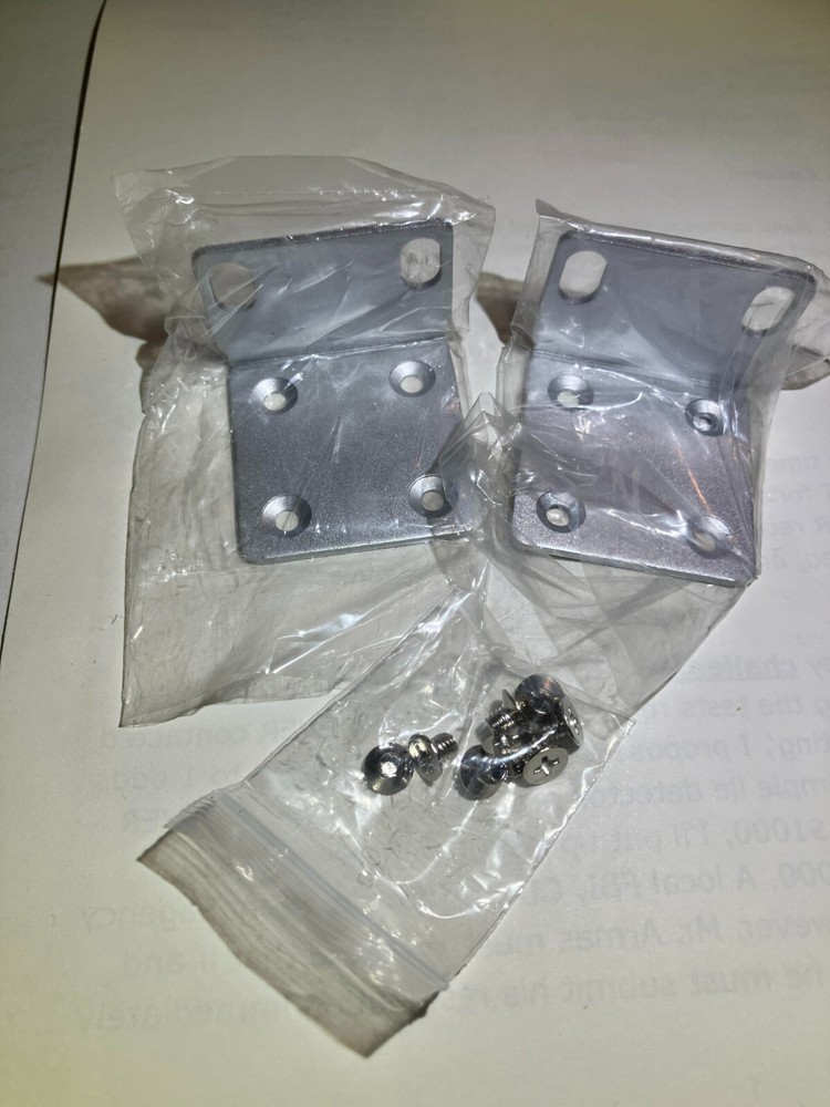 Rackmount bracket set -measure 1-11/16" long, includes 8 screw set.