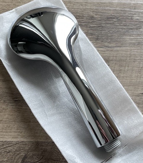 AquaSource Easy Install Chrome Round Handheld Shower Head 2.5-GPM 5spray Pattern
