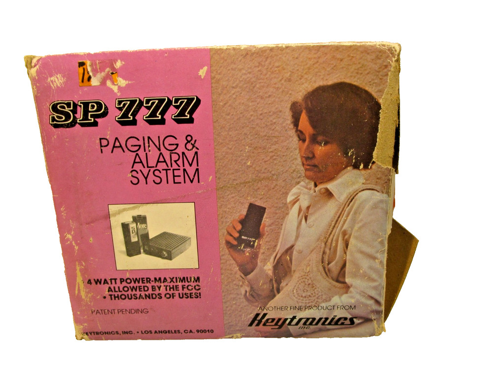Vintage Keytronics SP-777 Transmitter & Receiver 1977 Home Car Alarm Paging Syst