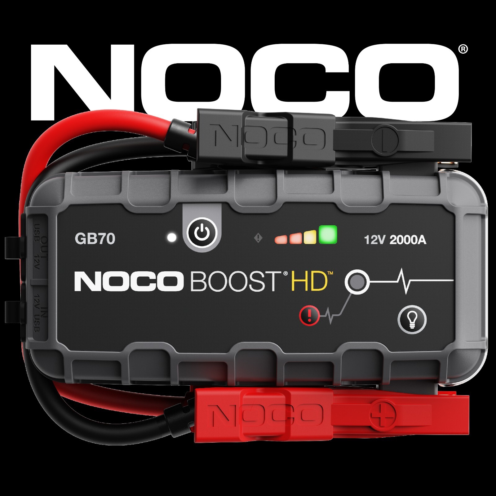 NOCO Boost HD GB70 2000A 12V UltraSafe Portable Lithium Battery Jump Starter