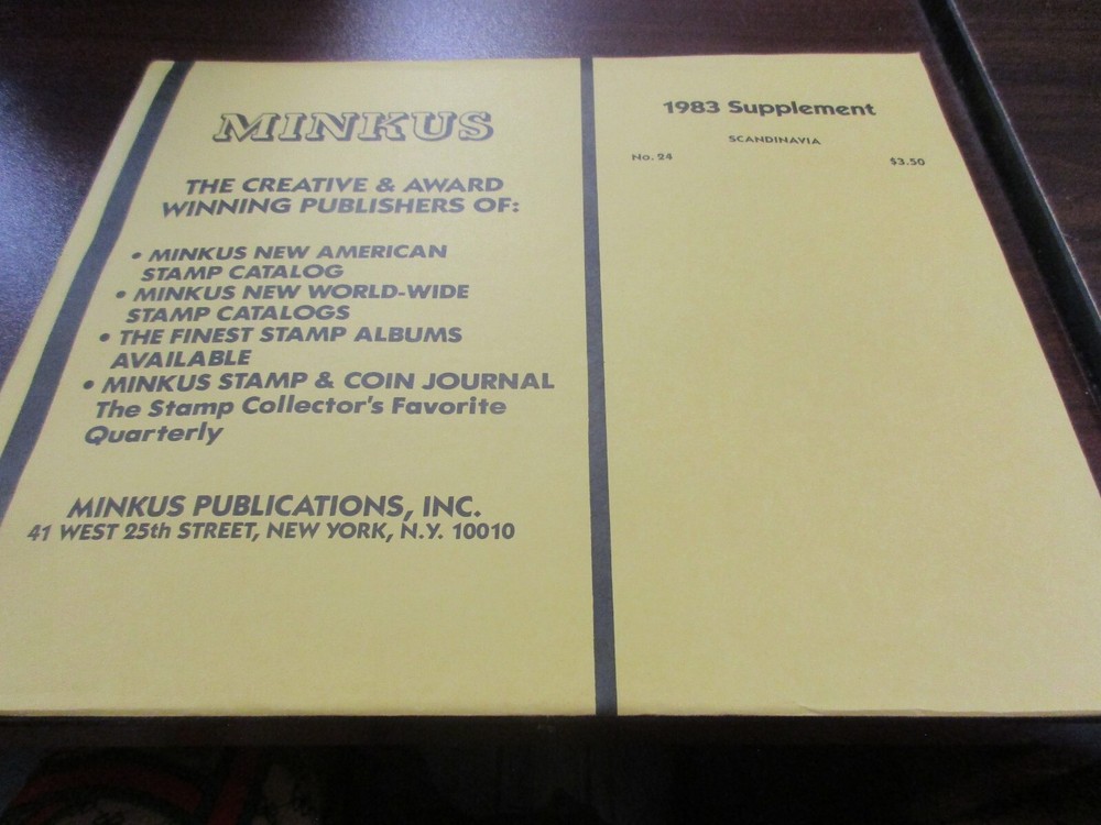 "MINKUS"  1983  SUPPLEMENT SCANDINAVIA  W/FREE SHP.
